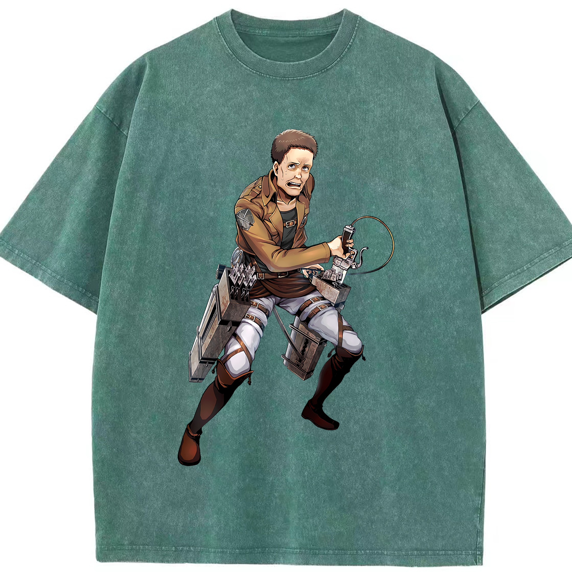 （画像用） 進撃の巨人 Attack on Titan 綿100% ヴィンテージ風 半袖Tシャツ（フロントプリント）